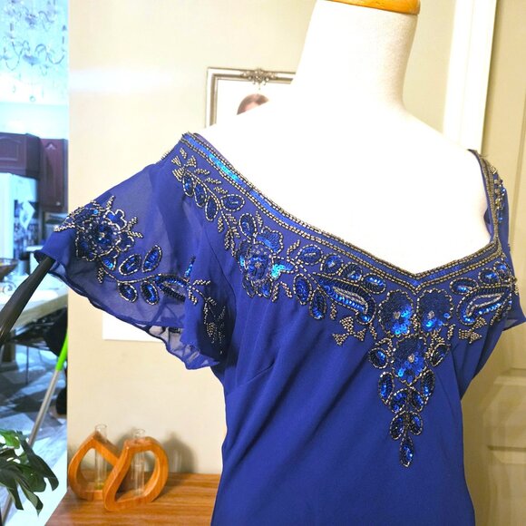 NWT J Kara Handmade Beaded Dress, 16 - Picture 10 of 11